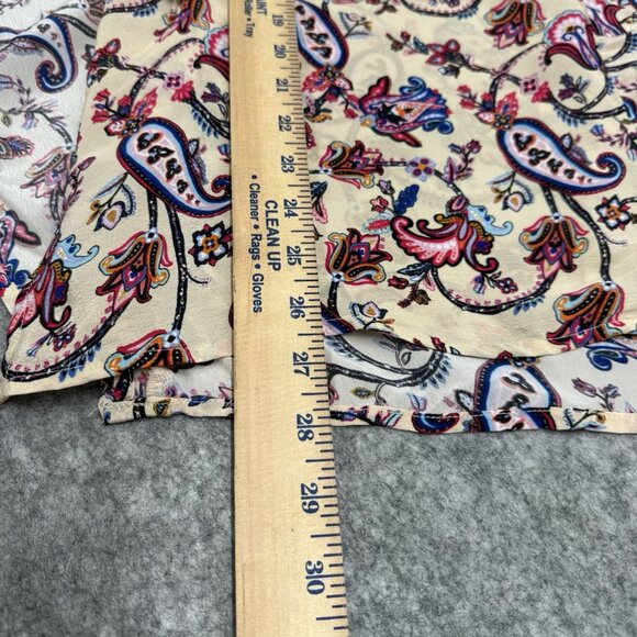 NWT Tolani Batwing Blouse Size S Cupro Paisley Floral Boho Chic Oversized - Picture 11 of 11